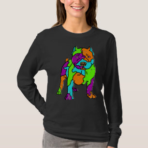 Camiseta Área 51 Alien Colorful Dog Pitbull Fantástico Hall