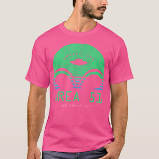 Camiseta Área 51 Cabeza Alienígena Ovni Atardecer 2019