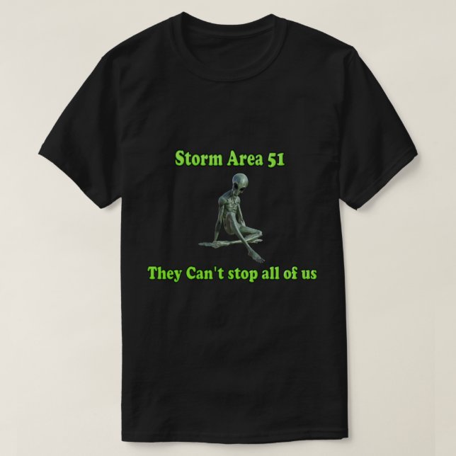 Camiseta Área 51 de la tormenta (Diseño del anverso)