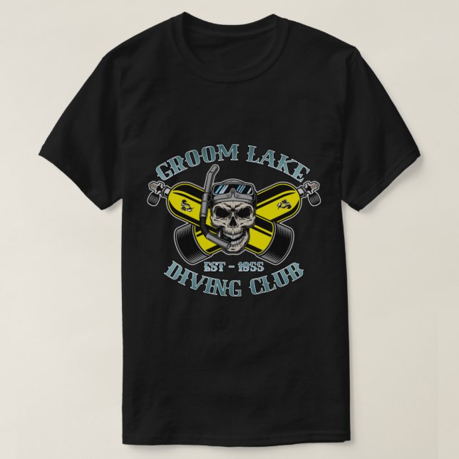 Camiseta Área 51 del club de buceo Groom Lake (Diseño del anverso)