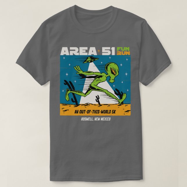 Camiseta Área 51 Diversión Funny Run 1 (Diseño del anverso)