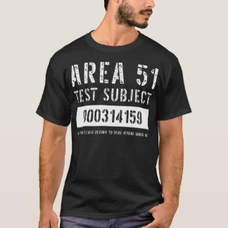 Camiseta Área 51 Ensayo Sujeto Secuestro Alien Cos Hallowee