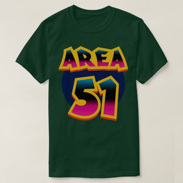 Camiseta Área 51 Graffiti (Diseño del anverso)