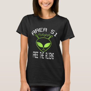 Camiseta Área 51 Liberen El Gráfico Alien De Guay Extranj