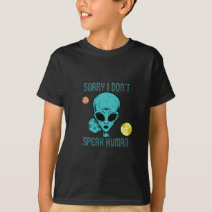 Camiseta Area-51 Lo siento no hablar Alien humano divertido