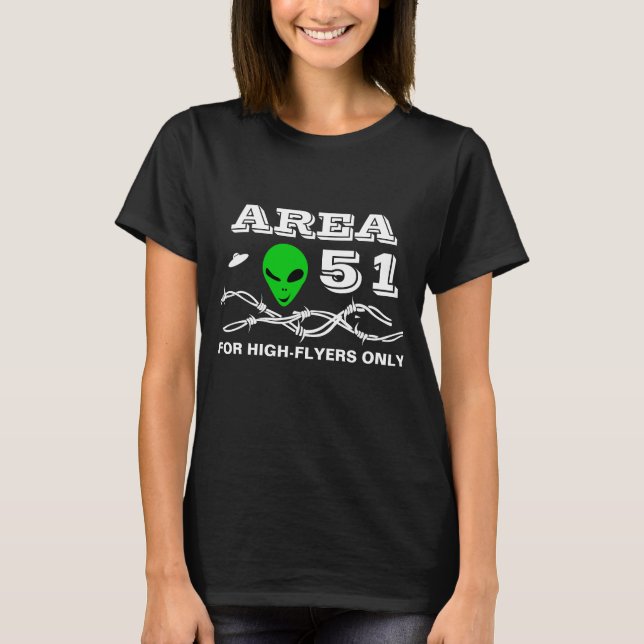 Camiseta Área 51 para personalizable divertido de los vuelo (Anverso)