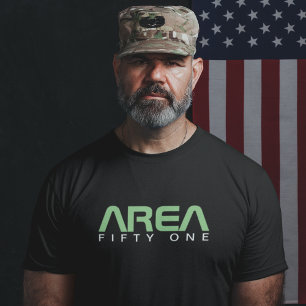 Camiseta Área 51 Ropa Guay Alien UFO Paranormal Negro