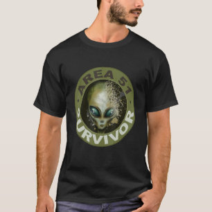 Camiseta Área 51 Sobreviviente Ufo Alien Evolution Design