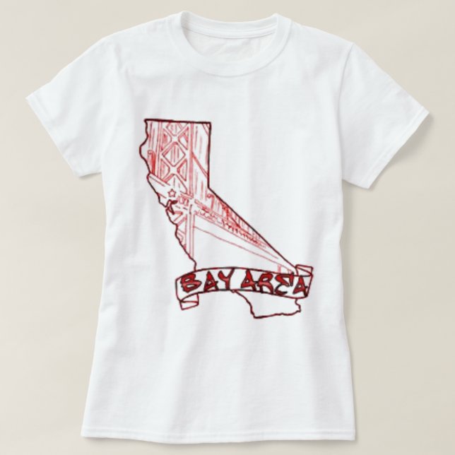 Camiseta Área California de la bahía (Diseño del anverso)