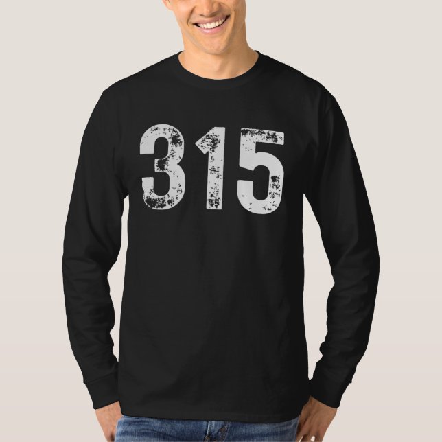 Camiseta Area Code 315 for Syracuse New York Upstate 315 (Anverso)