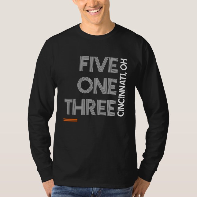 Camiseta Area Code 513 Cincinnati Ohio City Area Code (Anverso)