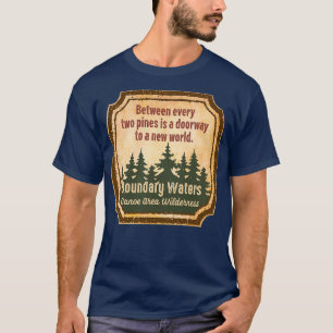 Camiseta Área de aguas fronterizas Área de canoa Naturaleza