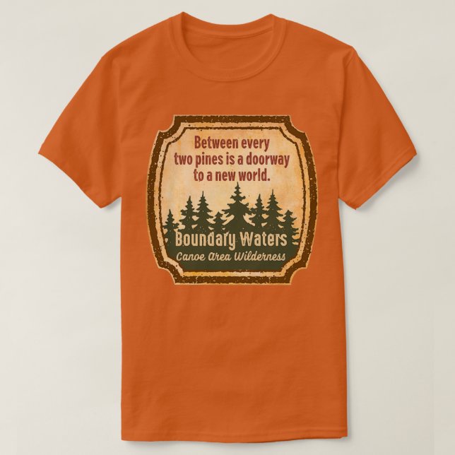 Camiseta Área de aguas fronterizas Área de canoa Naturaleza (Diseño del anverso)