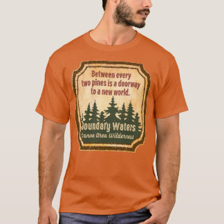 Camiseta Área de aguas fronterizas Área de canoa Naturaleza