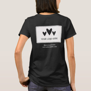 Camiseta Área de bolsillo con nombre y título de su logotip