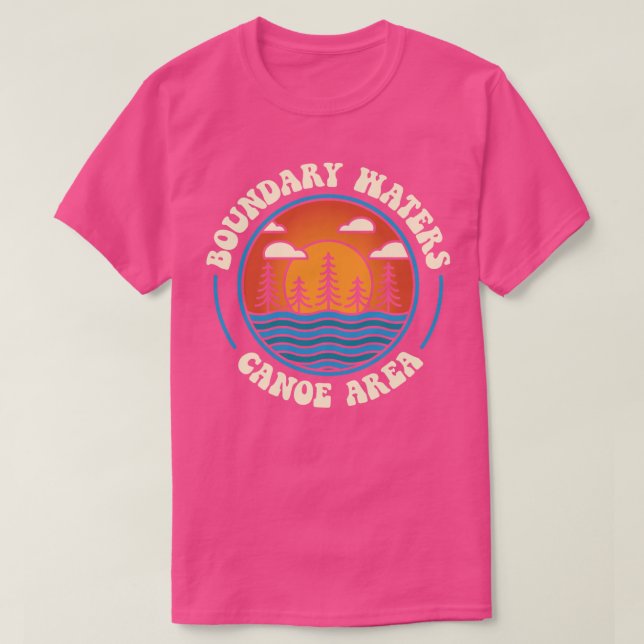 Camiseta Área de canoa de aguas fronterizas Minnesota BWCA (Diseño del anverso)