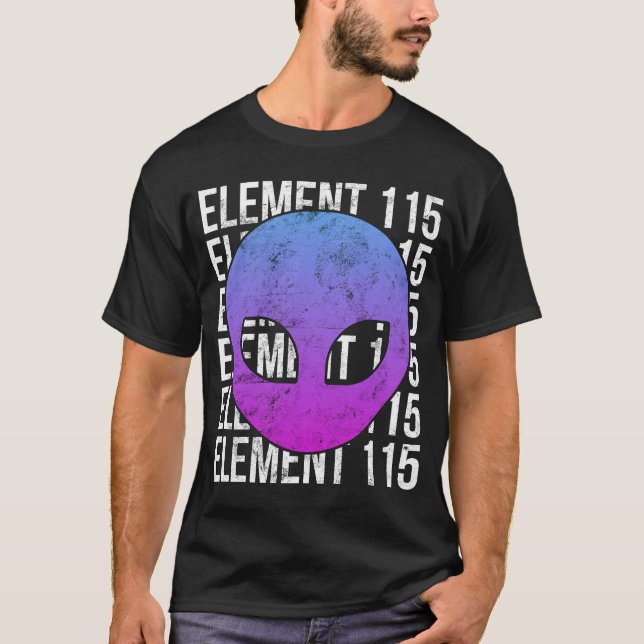 Camiseta Área de conspiración Alien divertida 51 Elemento O (Anverso)