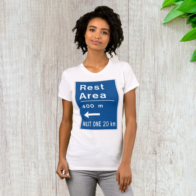 Camiseta Área de descanso 400m Rótulo de la carretera izqui (Subido por el creador)