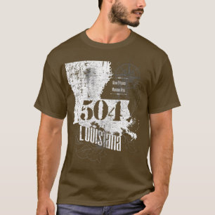 Camiseta Área de Nueva Orleans Código 504 Luisiana Parish G