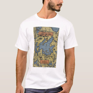 Camiseta Área del lago leech, Minnesota - escenas grandes
