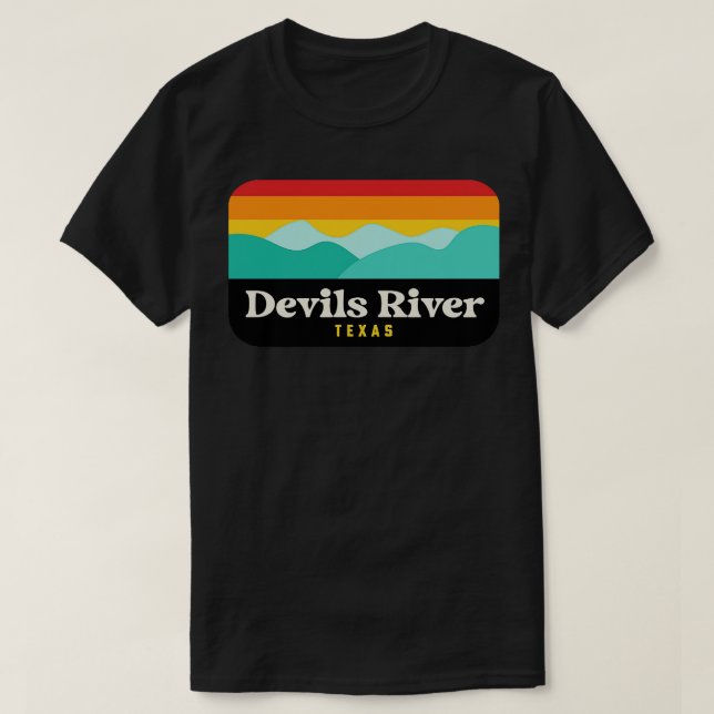 Camiseta Área Natural del Estado del Río Devils Texas Pesca (Diseño del anverso)