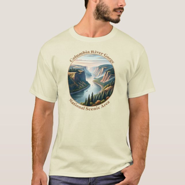 Camiseta Área panorámica nacional del desfiladero del río C (Anverso)