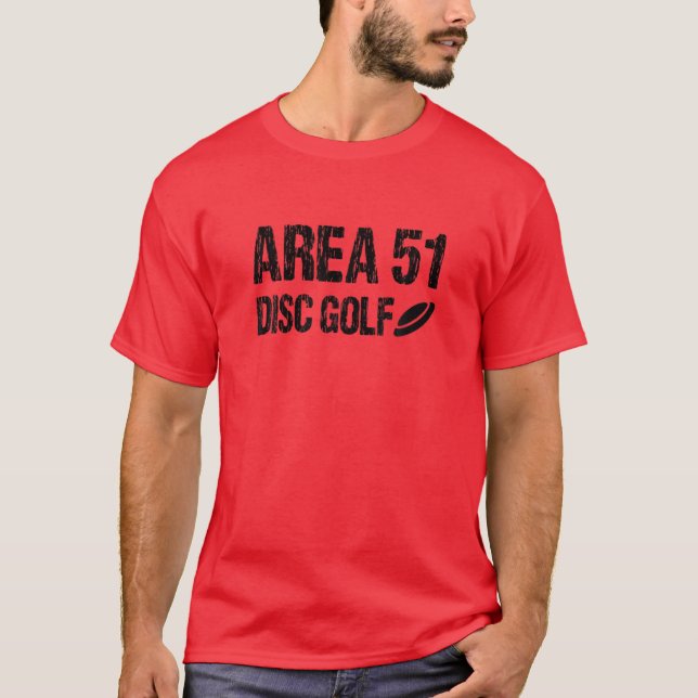 Camiseta Área Retro 51 Disk Golf Roswell Alien UFO Volando  (Anverso)
