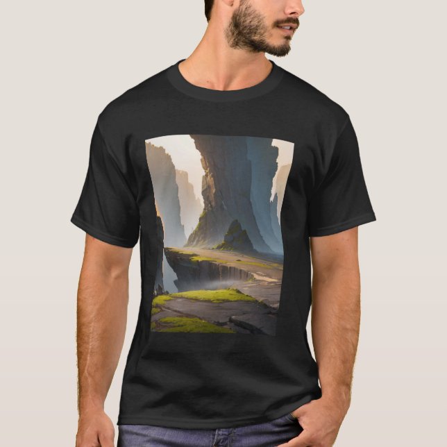 Camiseta Área Rocky Cliff Moss Mist Shadow Valley (Anverso)