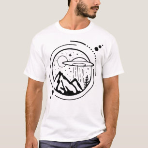 Camiseta Área Simple 51 Gráfica De Arte De Línea De Tatuaje