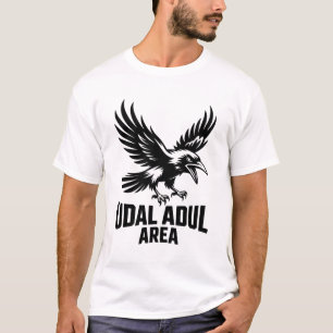 Camiseta Área Udal Adul Cuervo Negro y Blanco con Bordes Os