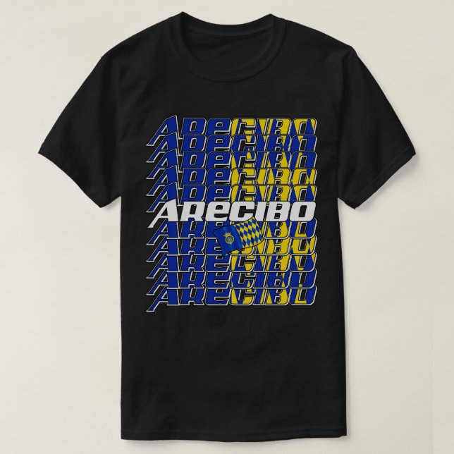 Camiseta Arecibo Cascada texto 1 (Diseño del anverso)