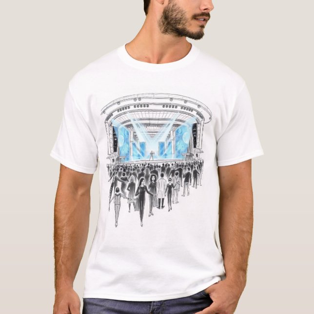 Camiseta Arena de conciertos con artistas holográficos (Anverso)
