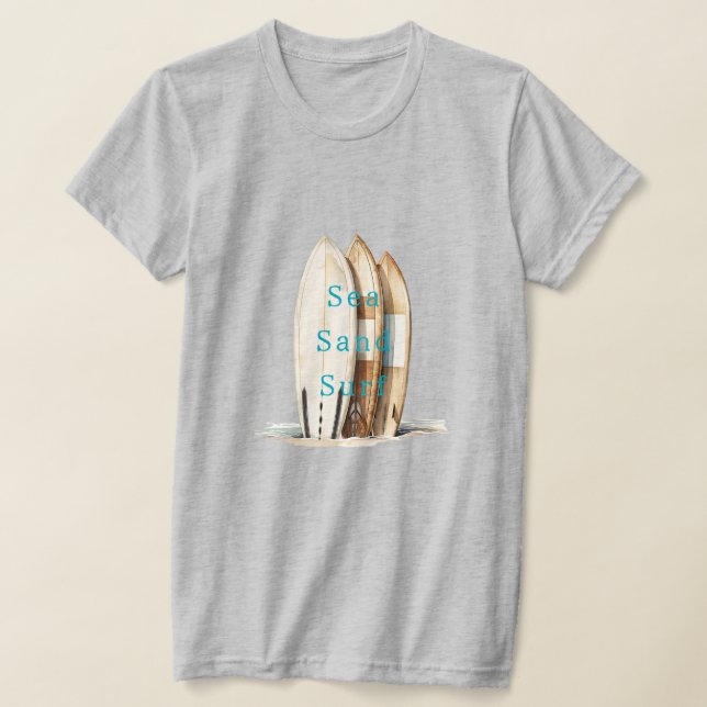 Camiseta Arena de Mar Olas Tabla de Surf (Distribución)