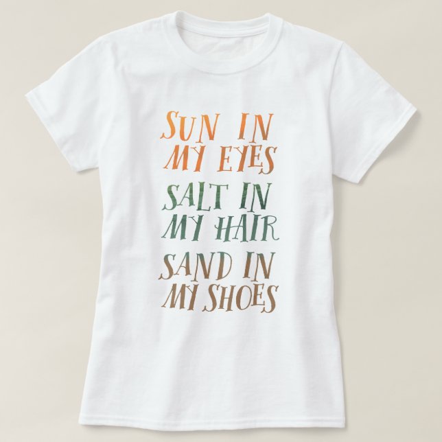 Camiseta Arena de sal de sol suave (Diseño del anverso)