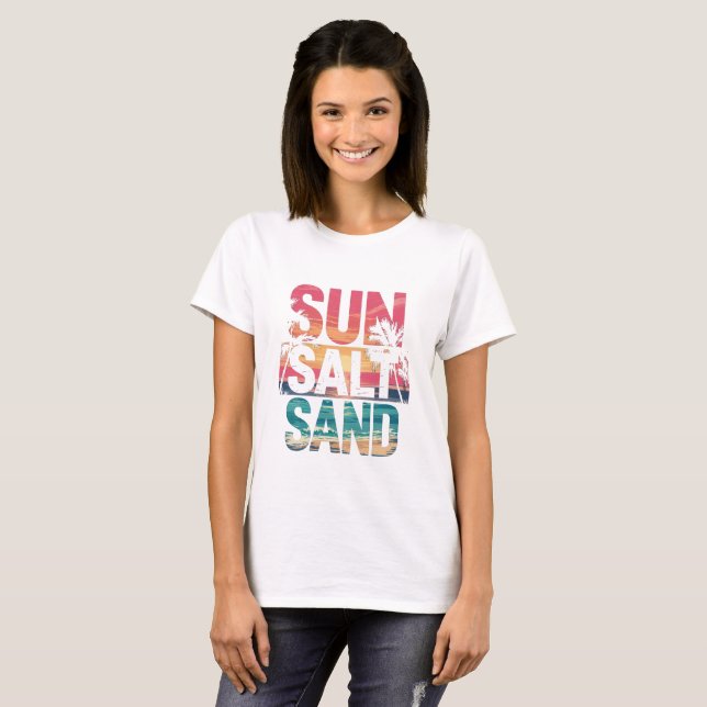 Camiseta Arena de sal solar de verano (Anverso completo)