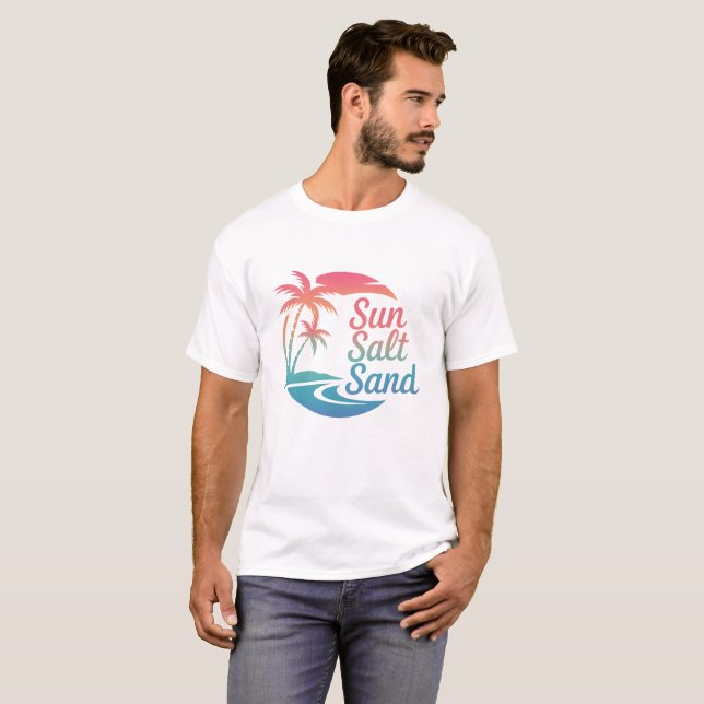 Camiseta Arena de sal solar de verano (Anverso completo)