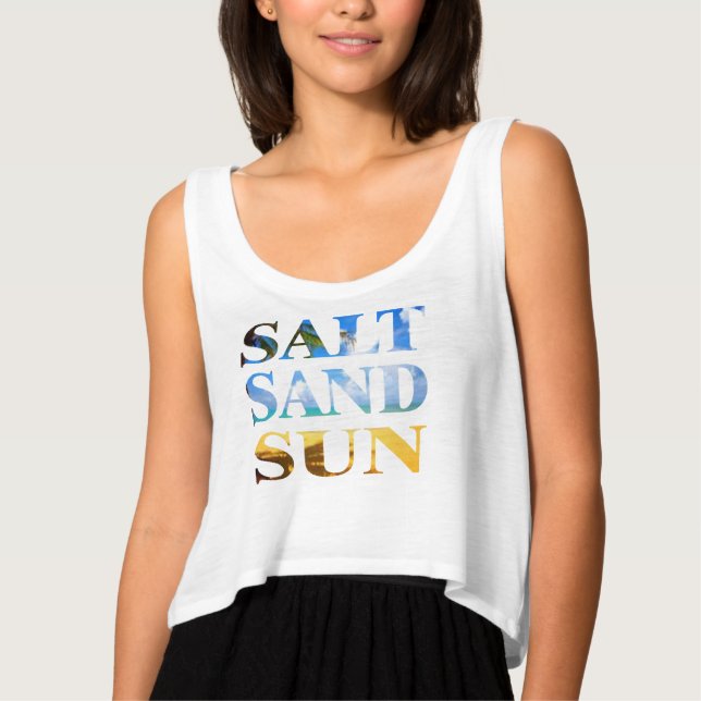 Camiseta arena salada sol verano playa arriba (Anverso)