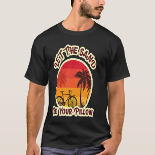 Camiseta Arena, siesta de almohada en la playa