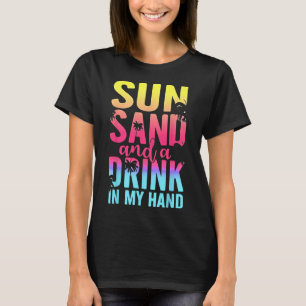 Camiseta Arena Solar Y Una Bebida En Mi Hand Beach Cruise V