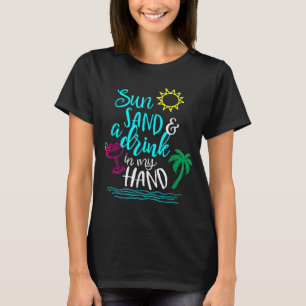 Camiseta Arena solar y una bebida en mi mano - Vacaciones