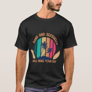 Camiseta Arena y Conchas Harán que tu Día Playa Retro sea 