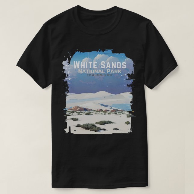 Camiseta Arenas Blancas Parque Nacional de Estados Unidos N (Diseño del anverso)