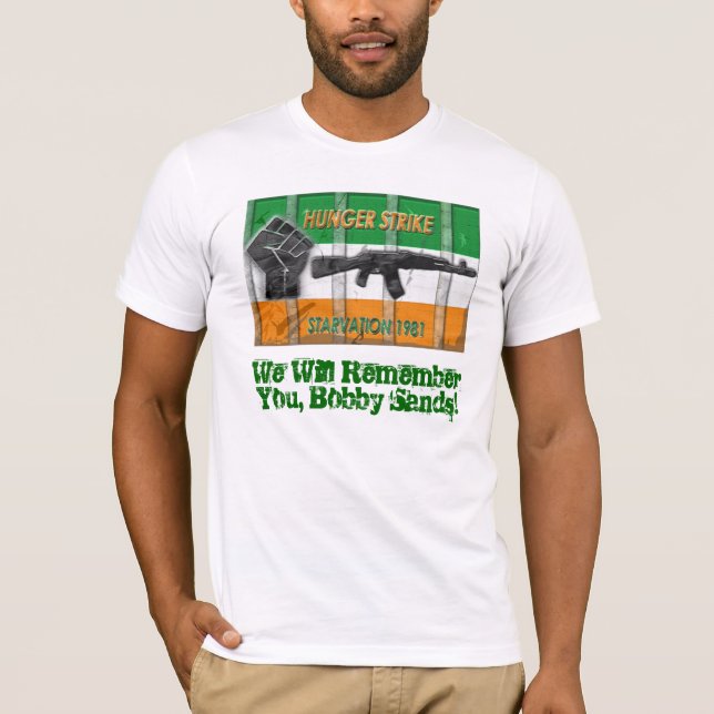 Camiseta Arenas irlandesas de Bobby de la huelga de hambre (Anverso)