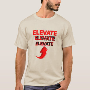 CAMISETA ARENOSO BEIGE ROJO VIVO MOTIVACIONAL ELEVAR UNISEX