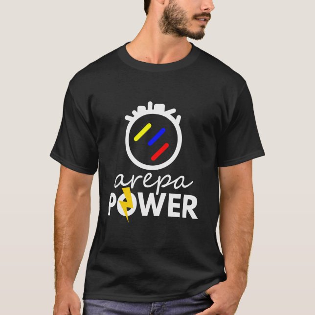 Camiseta Arepa Power Latin Orgullo Bandera divertida regalo (Anverso)