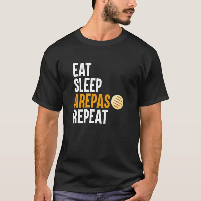 Camiseta Arepas cita divertida comida colombiana venezolana (Anverso)