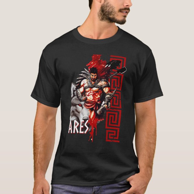 Camiseta Ares Ancient Greece Wolf War God Greek Mythology (Anverso)