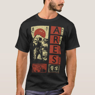 Camiseta Ares Greek God - Estilo Samurai japonés
