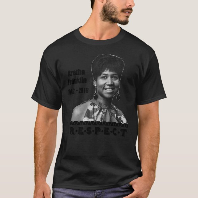 Camiseta Aretha Franklin 1942 - 2018 Respeto Esencial T- (Anverso)