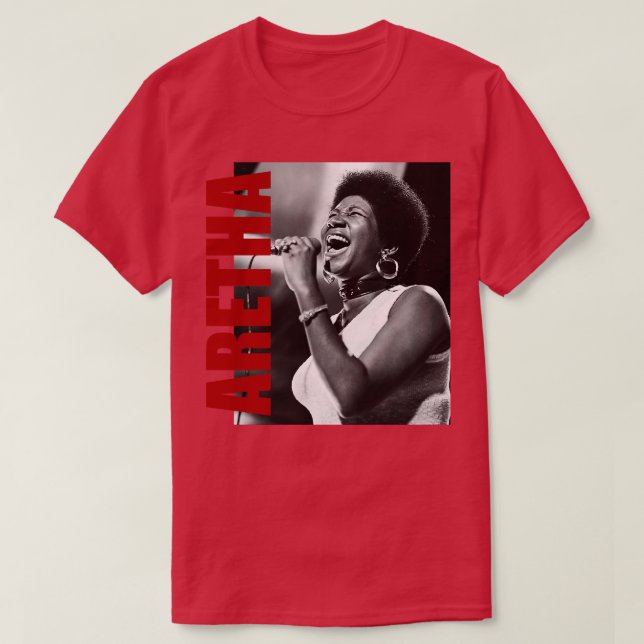Camiseta Aretha Franklin Retro Aestesia Fan Art (Diseño del anverso)